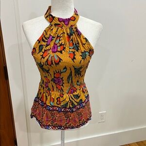 Haute Hippie Multicolor Floral Halter Top